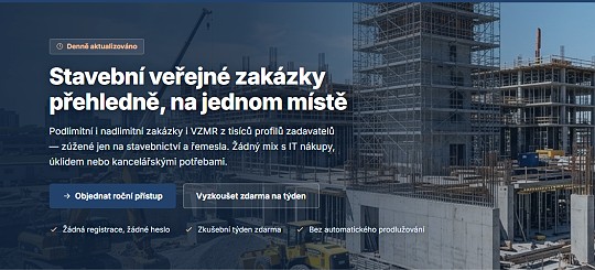 stavebni.dZakazky.cz - Chytrý hlídač veřejných zakázek ve stavebnictví